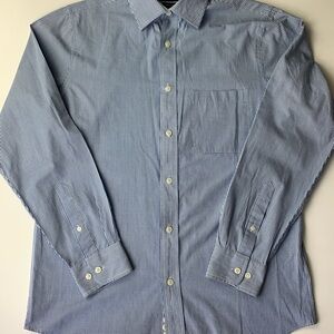 Croft & Barrow Men's Blue Striped Dress Shirt